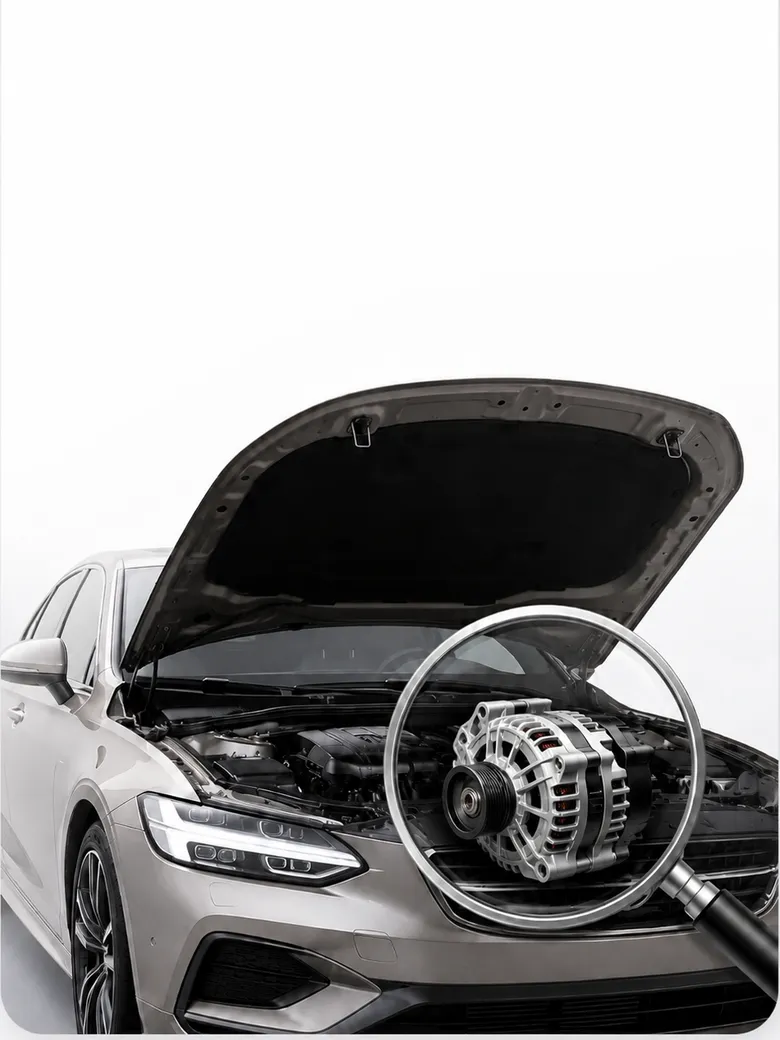 Büyüteçle motor parçası incelemesi